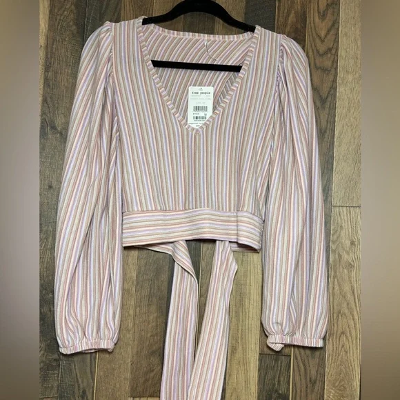 Free People Orchid Rain Back Wrap Top XS - Picture 3 of 7